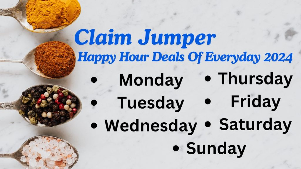 Claim Jumper Happy Hour Deals Of Everyday 2024